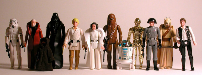 Una delle prime collezioni delle action-figures dedicate a Star Wars